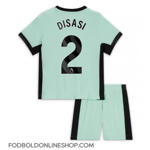 Chelsea Axel Disasi #2 Tredje trøje Børn 2023-24 Kortærmet (+ Korte bukser)